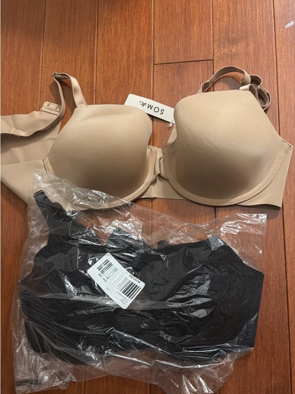 Soma Convertible Smooth T-Shirt Bra in Nude and Black